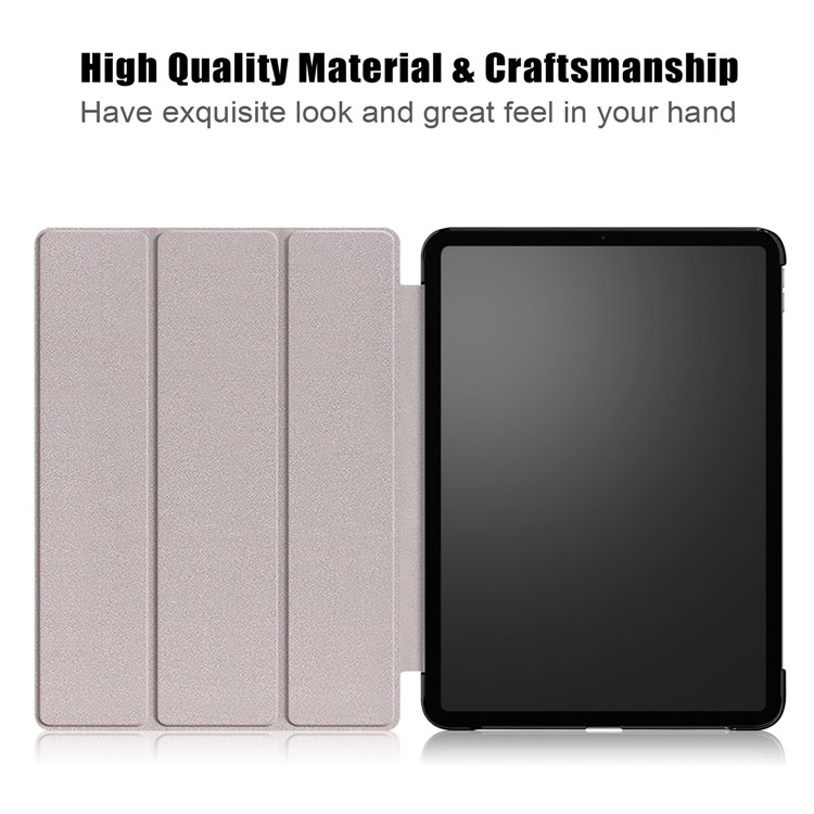 Printing Skin Tri-fold Stand Auto Wake/Sleep Leather Tablet Shell for iPad Air (2020) - Butterfly and Flower-8