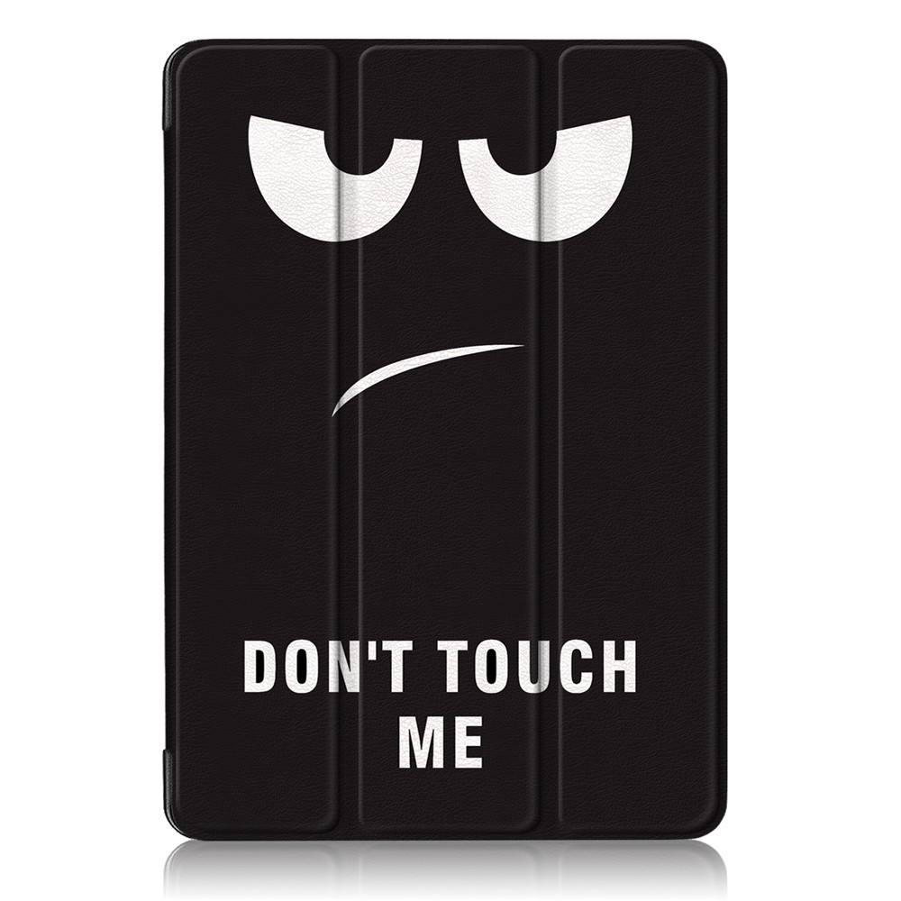Printing Skin Tri-fold Stand Auto Wake/Sleep Leather Tablet Shell for iPad Air (2020) - Don't Touch Me-2