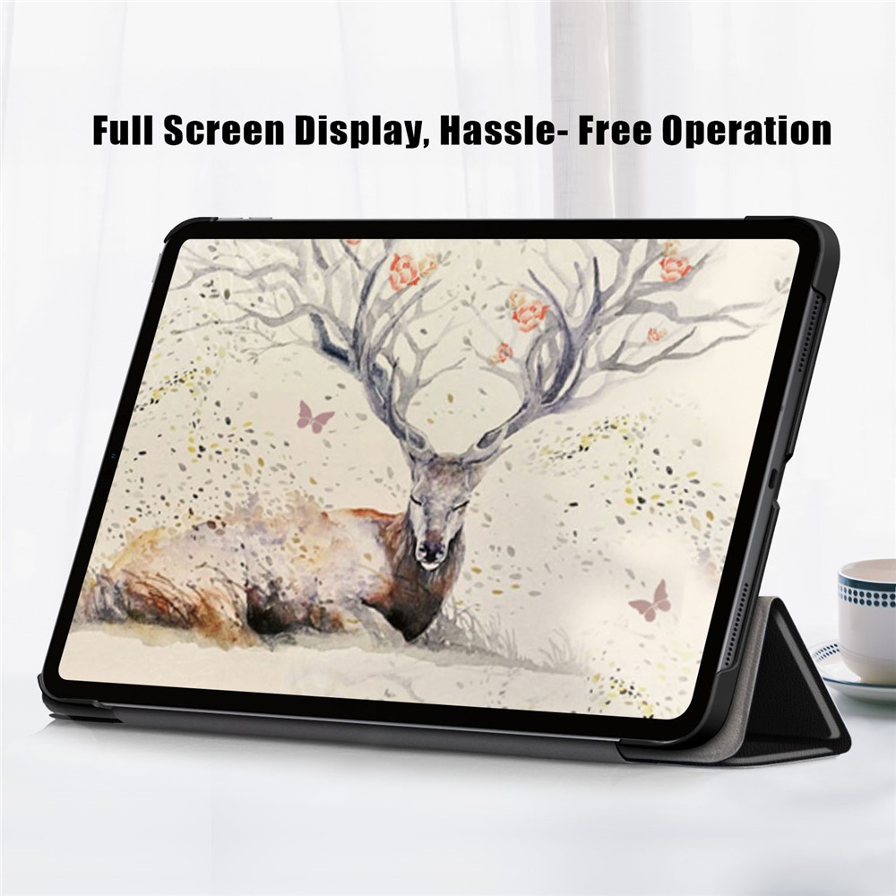 Printing Skin Tri-fold Stand Auto Wake/Sleep Leather Tablet Shell for iPad Air (2020) - Don't Touch Me-7