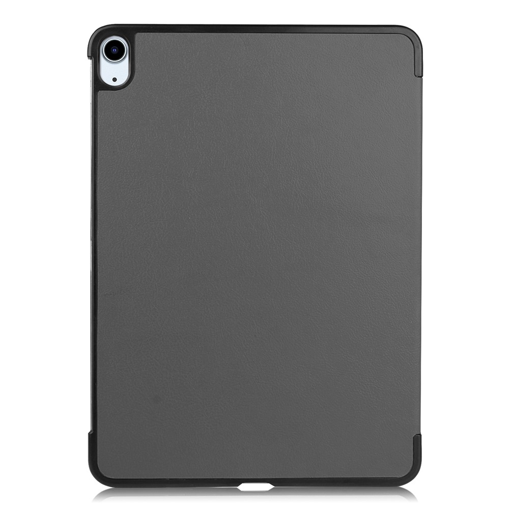 Litch Skin PU Leather Tri-fold Stand Wake/Sleep Tablet Case for iPad Air (2020) - Grey-3