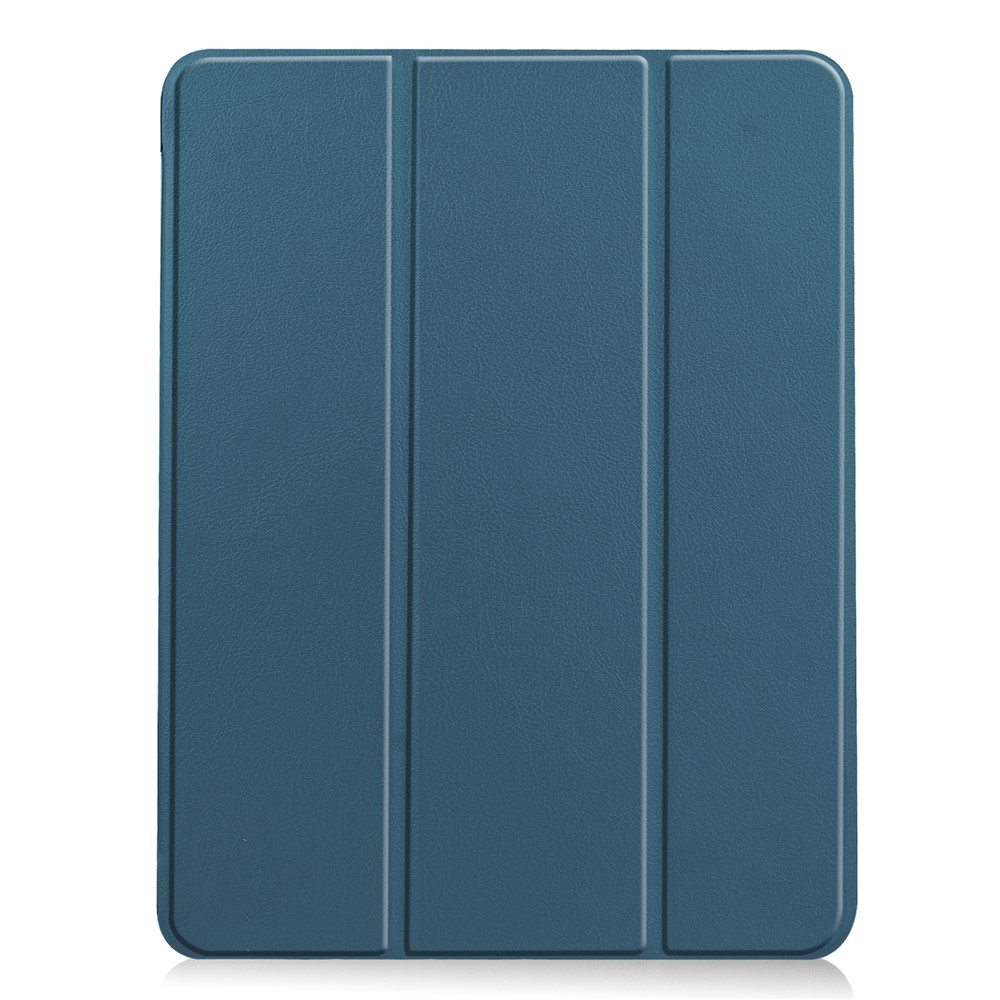 PU Pelle Litch Ripiegabile Copertura Del Basamento Tavoletta Con Fessura Penna Per Aria Ipad (2020) - Verde Nerastro-2