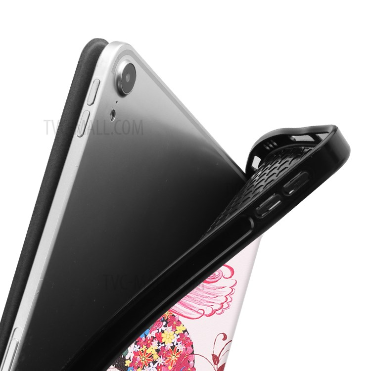 Pattern Printing PU Leather Tri-fold Stand Tablet Case with Pen Slot for iPad Air (2020) - Beautiful Girl-9