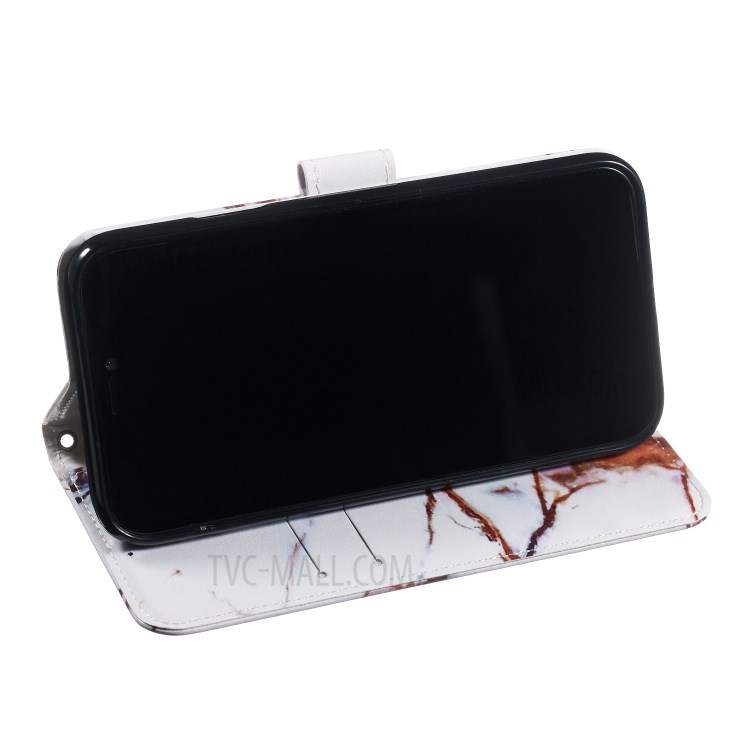 New Pattern Printing Leather Wallet Stand Phone Cover for iPhone 12 mini - Stone Grain-8
