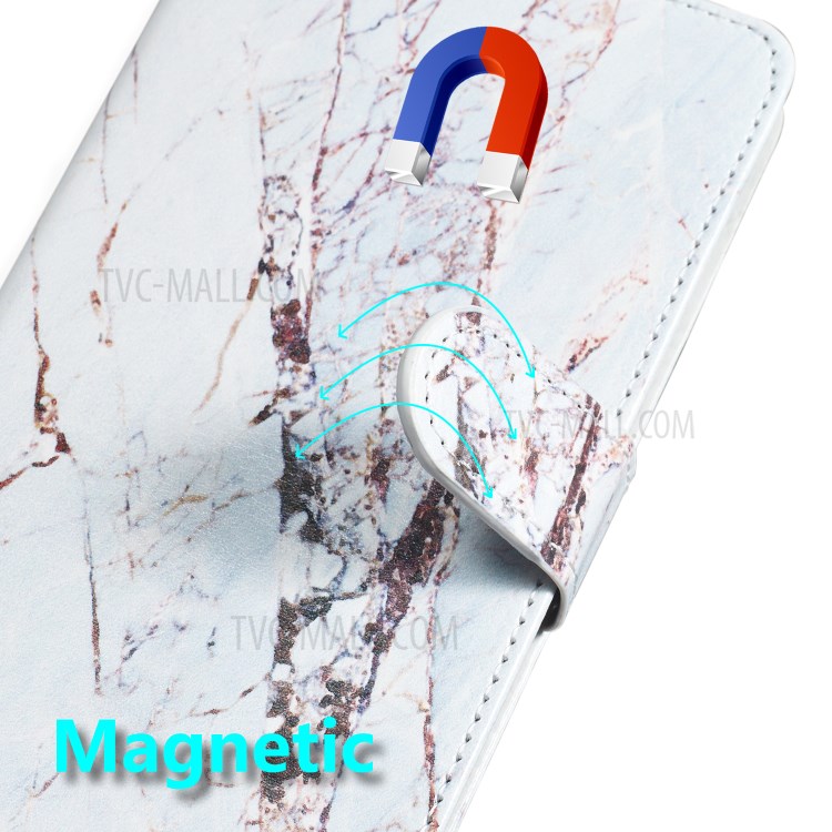 New Pattern Printing Leather Wallet Stand Phone Cover for iPhone 12 mini - Brown Marble Grain-9