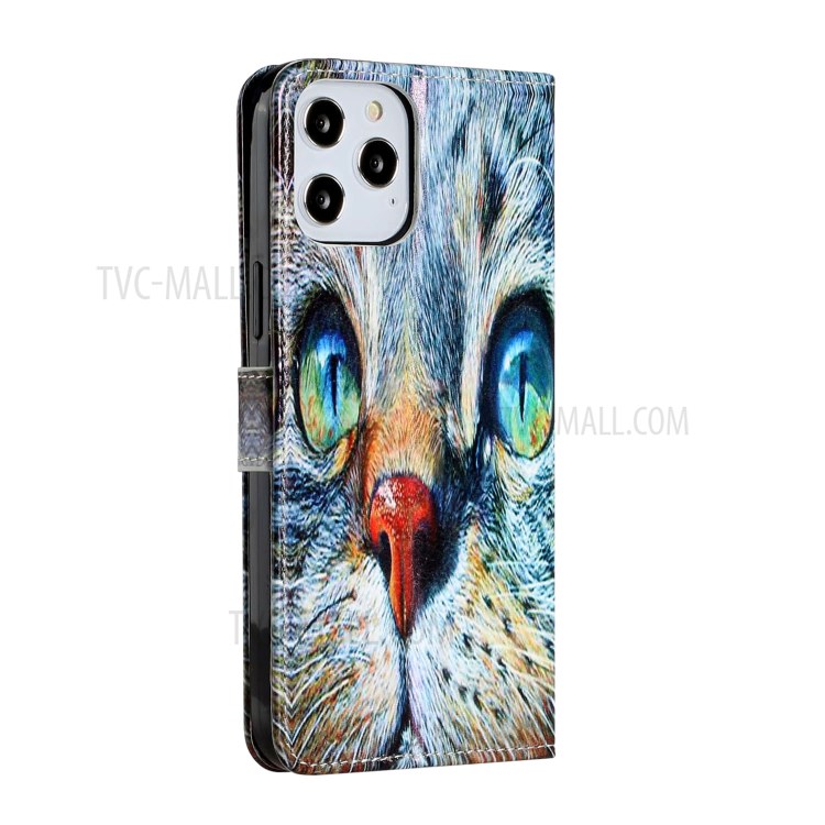 New Pattern Printing Leather Protector Wallet Stand Phone Case for iPhone 12 Pro Max 6.7 inch - Oil Painting-3