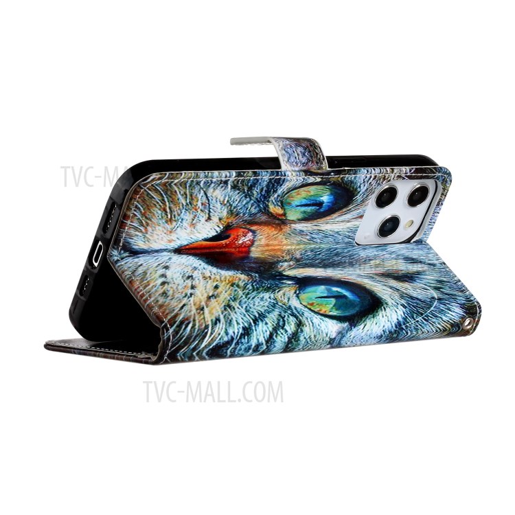 New Pattern Printing Leather Protector Wallet Stand Phone Case for iPhone 12 Pro Max 6.7 inch - Oil Painting-4
