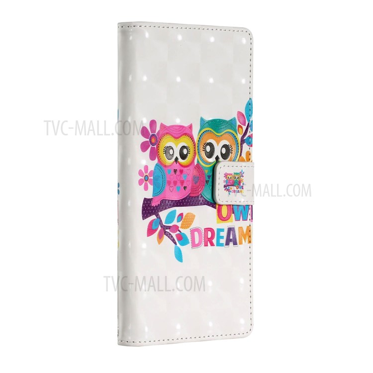Light Spot Decor Patterned Leather Wallet Stylish Case for iPhone 12 Pro/12 - Owls-3