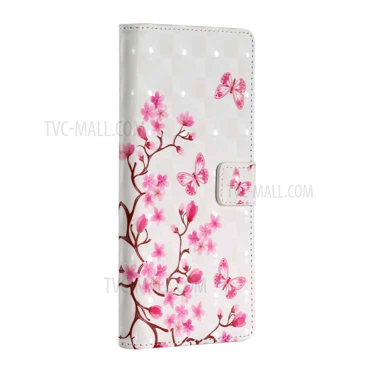 Light Spot Decor Patterned Phone Cover Wallet Leather Case for iPhone 12 Pro Max 6.7 inch - Butterfly Flower-3