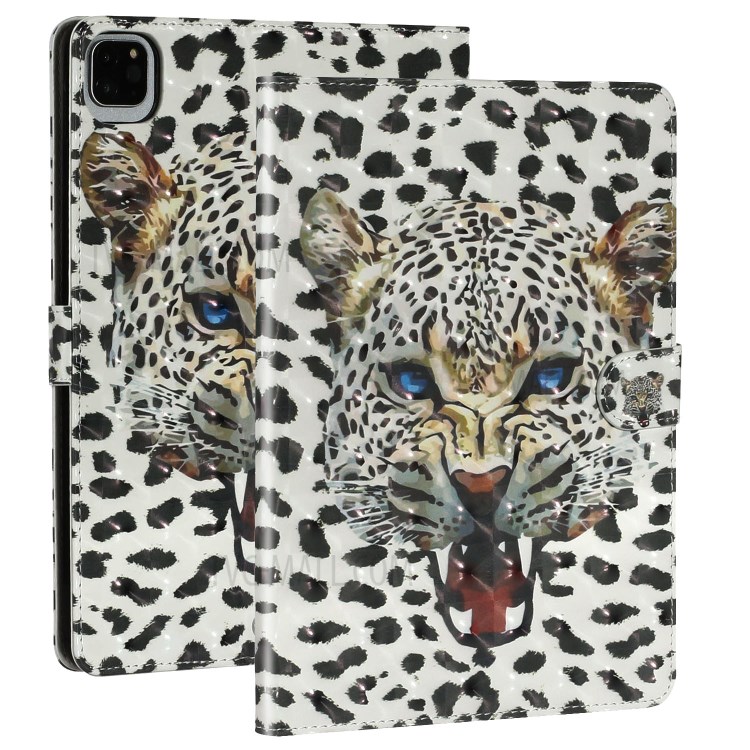Light Spot Decor Pattern Printing Smart Leather Stand Protective Cover for iPad Pro 11-inch (2020)/(2018) - Tiger-2