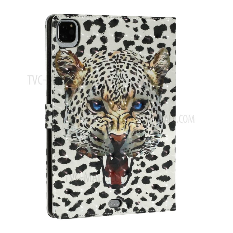 Light Spot Decor Pattern Printing Smart Leather Stand Protective Cover for iPad Pro 11-inch (2020)/(2018) - Tiger-5