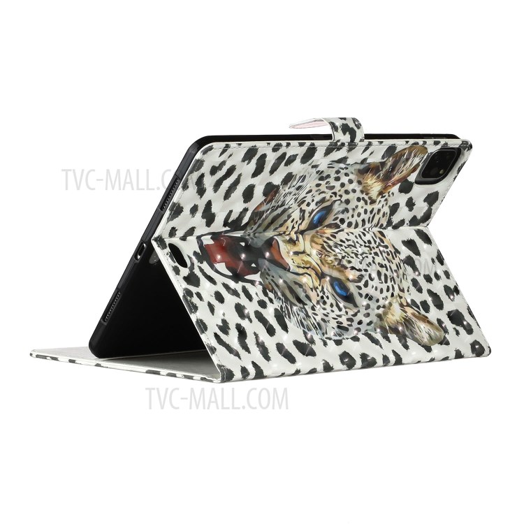 Light Spot Decor Pattern Printing Smart Leather Stand Protective Cover for iPad Pro 11-inch (2020)/(2018) - Tiger-6