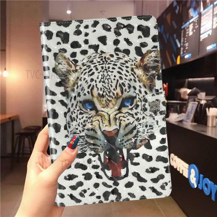 Light Spot Decor Pattern Printing Smart Leather Stand Protective Cover for iPad Pro 11-inch (2020)/(2018) - Tiger-8