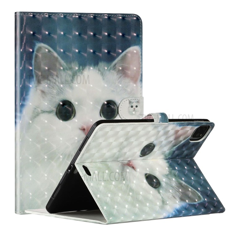 Light Spot Decor Pattern Printing Smart Leather Stand Protective Cover for iPad Pro 11-inch (2020)/(2018) - Cat-1