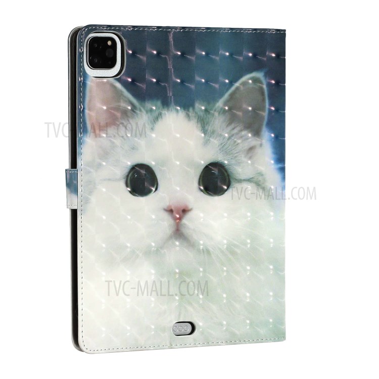 Light Spot Decor Pattern Printing Smart Leather Stand Protective Cover for iPad Pro 11-inch (2020)/(2018) - Cat-5