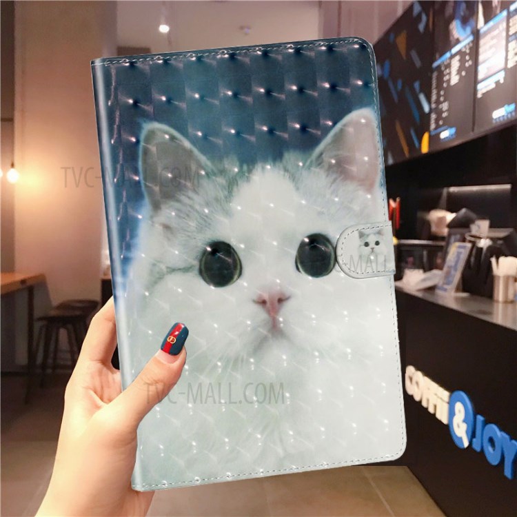 Light Spot Decor Pattern Printing Smart Leather Stand Protective Cover for iPad Pro 11-inch (2020)/(2018) - Cat-8