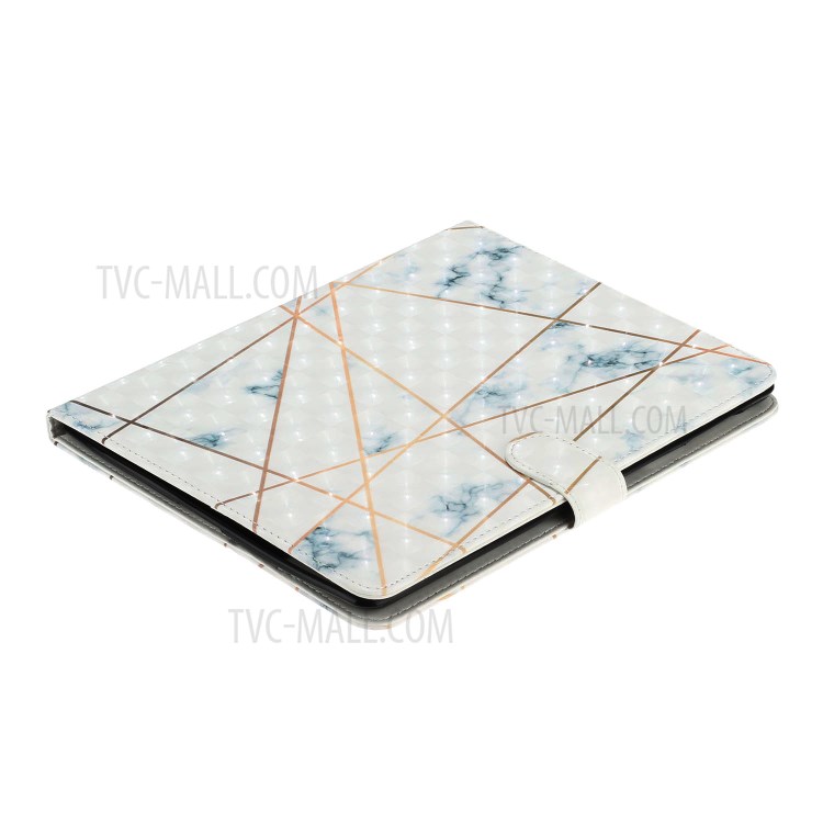 Light Spot Decor Pattern Printing Leather Shell Stand Tablet Case for iPad 4/3/2 - Marble Grain-7