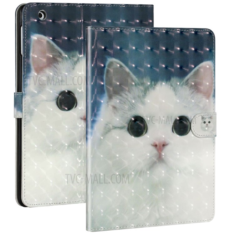 Light Spot Decor Pattern Printing Leather Shell Stand Tablet Case for iPad 4/3/2 - Cat-2