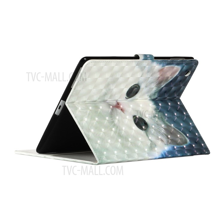 Light Spot Decor Pattern Printing Leather Shell Stand Tablet Case for iPad 4/3/2 - Cat-6