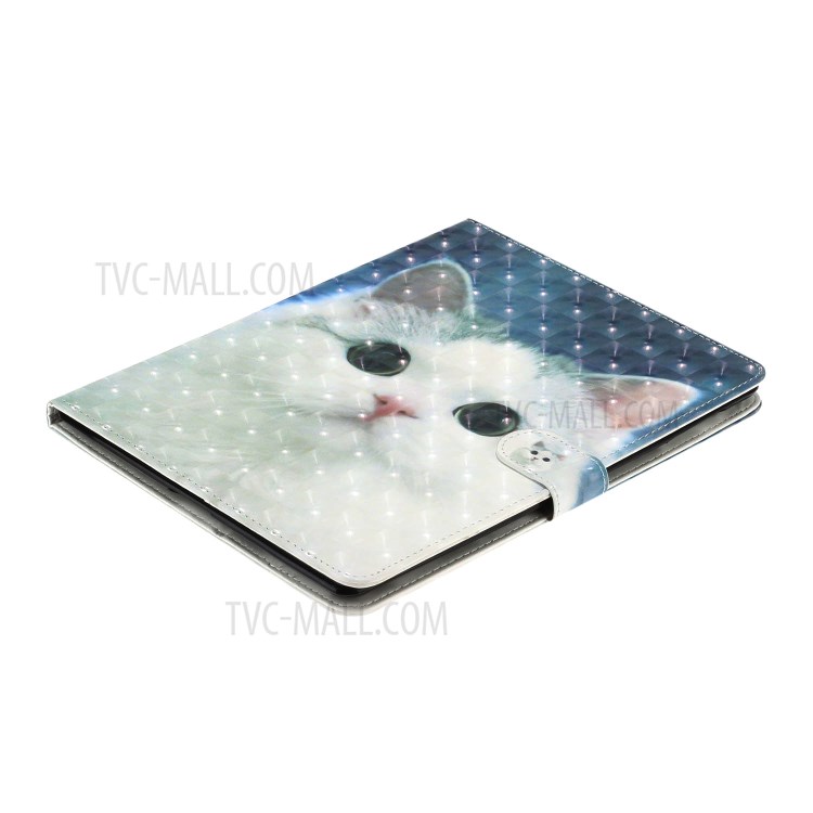 Light Spot Decor Pattern Printing Leather Shell Stand Tablet Case for iPad 4/3/2 - Cat-7