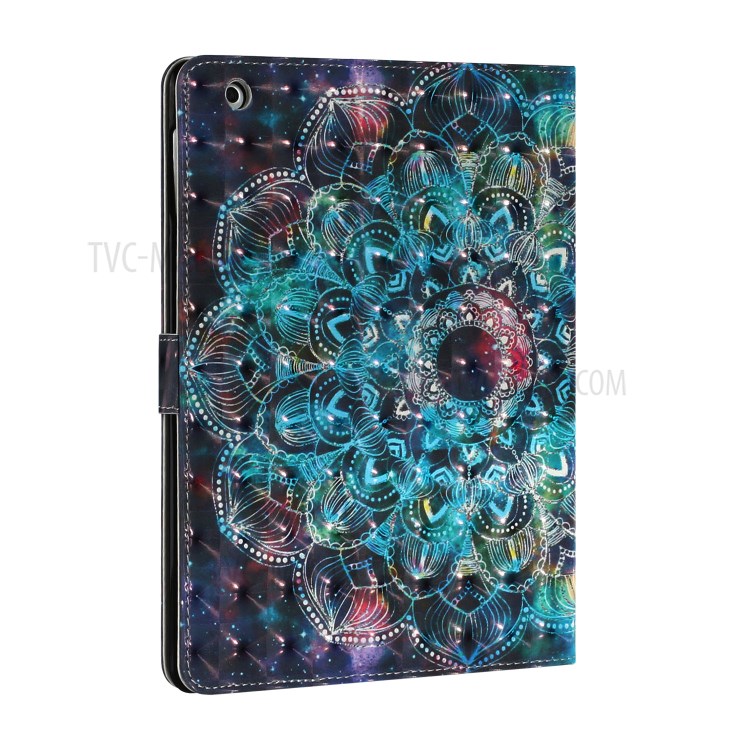 Light Spot Decor Pattern Printing Leather Shell Stand Tablet Case for iPad 4/3/2 - Mandala Flower-5