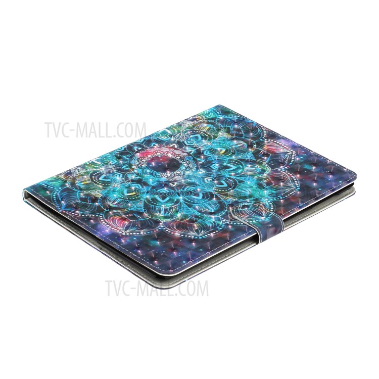 Light Spot Decor Pattern Printing Leather Shell Stand Tablet Case for iPad 4/3/2 - Mandala Flower-7
