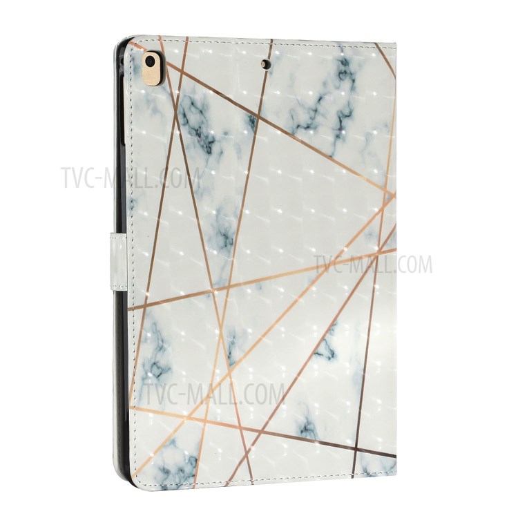 Light Spot Decor Pattern Printing Smart Leather Stand Tablet Case for iPad 9.7-inch (2018)/(2017)/iPad Pro 9.7 inch (2016)/Air 2/Air (2013) - Marble Grain and Line-5