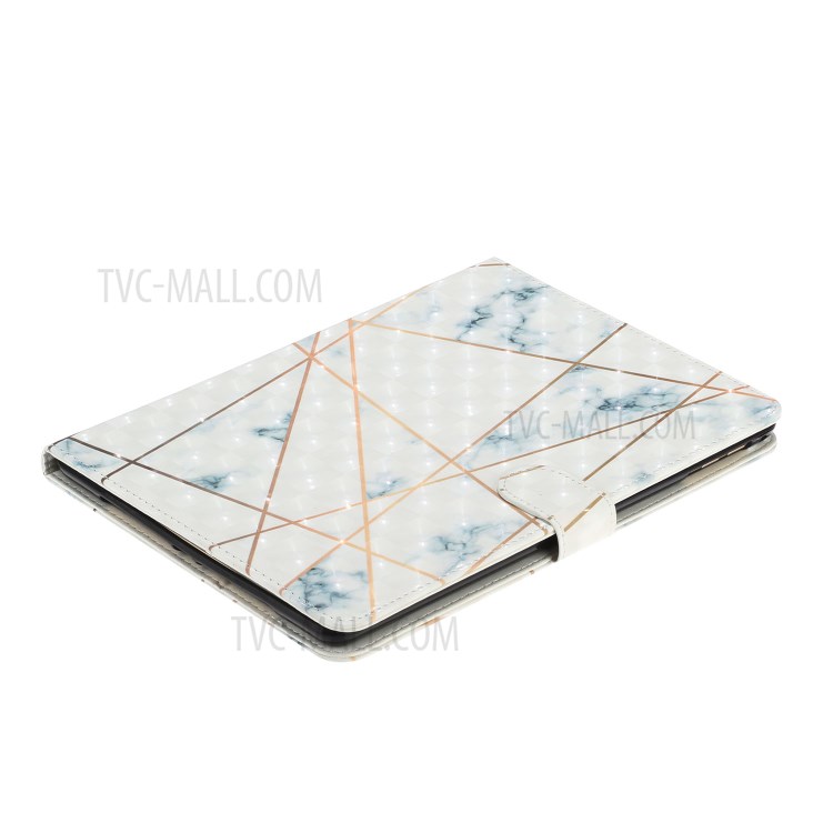 Light Spot Decor Pattern Printing Smart Leather Stand Tablet Case for iPad 9.7-inch (2018)/(2017)/iPad Pro 9.7 inch (2016)/Air 2/Air (2013) - Marble Grain and Line-7