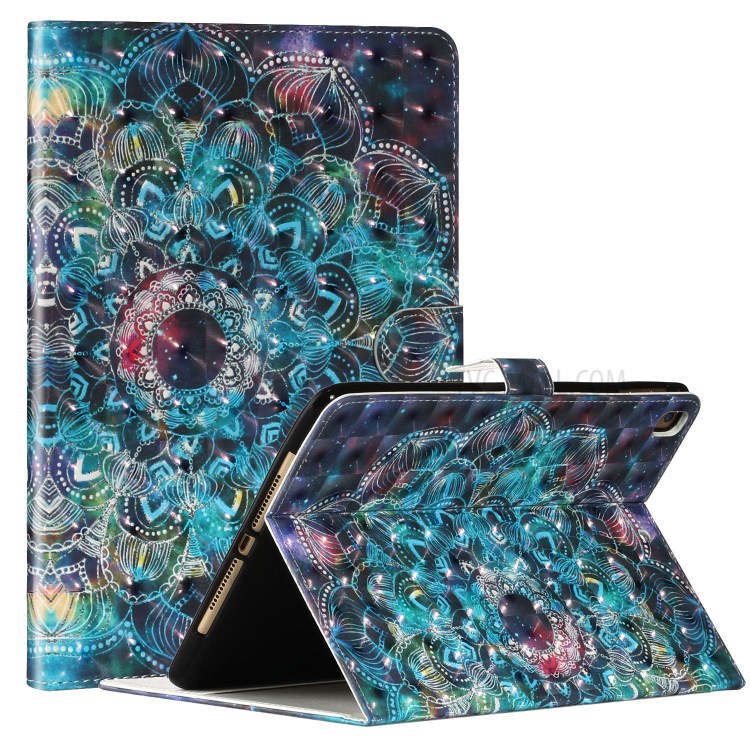 Light Spot Decor Pattern Printing Smart Leather Stand Tablet Case for iPad 9.7-inch (2018)/(2017)/iPad Pro 9.7 inch (2016)/Air 2/Air (2013) - Mandala Flower-1