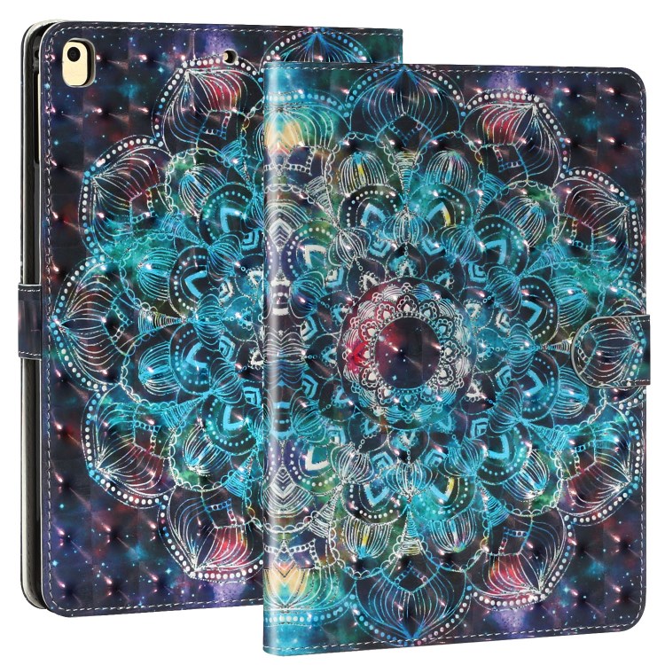 Light Spot Decor Pattern Printing Smart Leather Stand Tablet Case for iPad 9.7-inch (2018)/(2017)/iPad Pro 9.7 inch (2016)/Air 2/Air (2013) - Mandala Flower-2