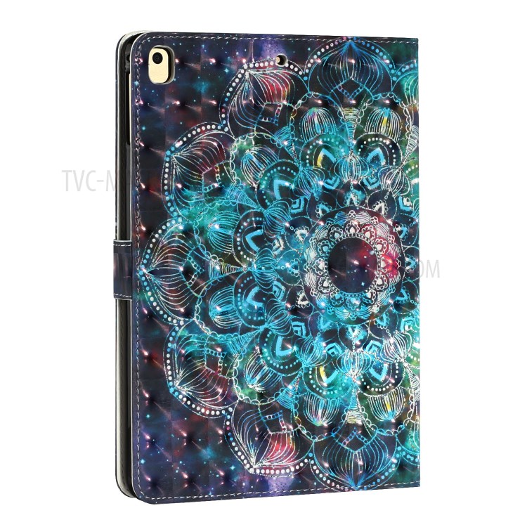 Light Spot Decor Pattern Printing Smart Leather Stand Tablet Case for iPad 9.7-inch (2018)/(2017)/iPad Pro 9.7 inch (2016)/Air 2/Air (2013) - Mandala Flower-5