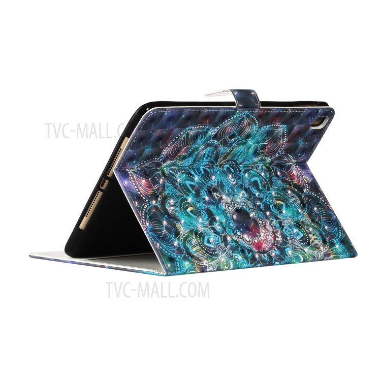 Light Spot Decor Pattern Printing Smart Leather Stand Tablet Case for iPad 9.7-inch (2018)/(2017)/iPad Pro 9.7 inch (2016)/Air 2/Air (2013) - Mandala Flower-6