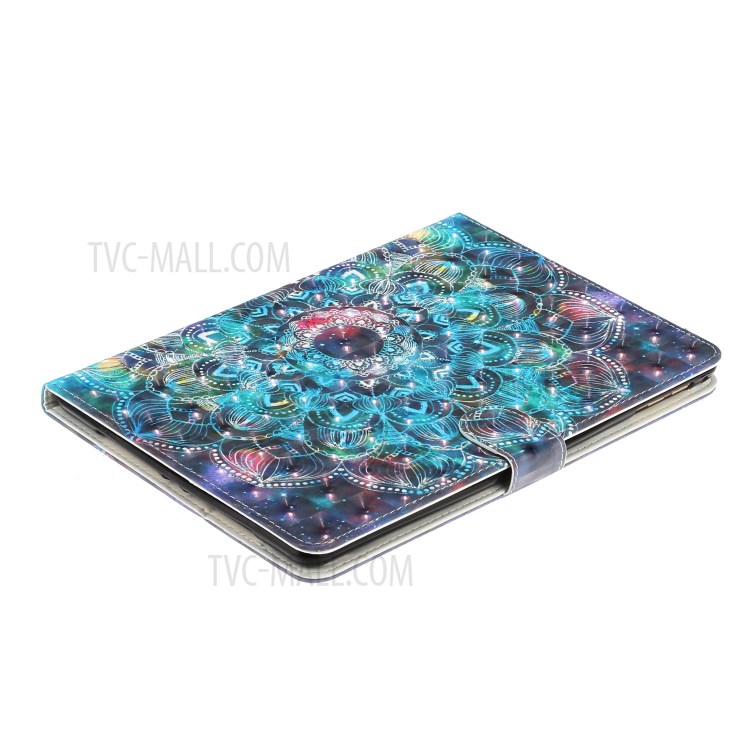 Light Spot Decor Pattern Printing Smart Leather Stand Tablet Case for iPad 9.7-inch (2018)/(2017)/iPad Pro 9.7 inch (2016)/Air 2/Air (2013) - Mandala Flower-7