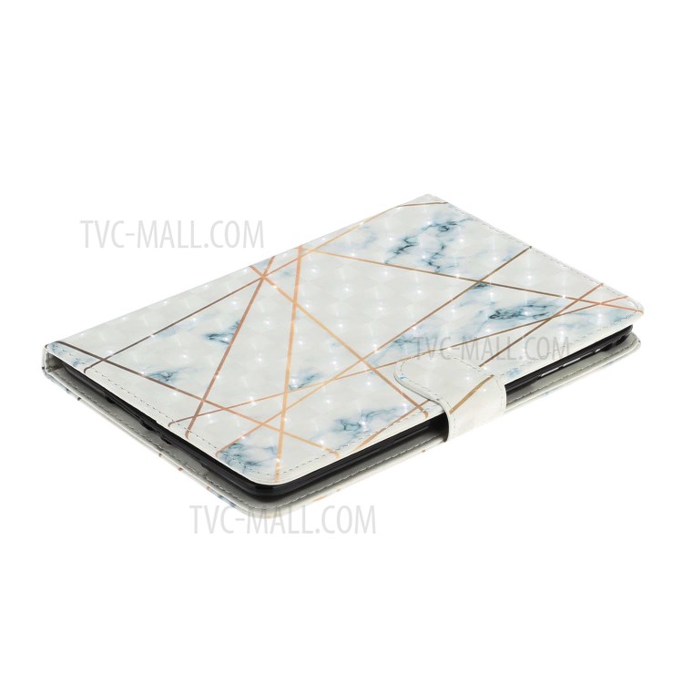 Luz Decoração Local Impressão Padrão Couro Inteligente Ficar Caixa Protectora Para Capas De Mini / Mini-2 / Mini-3/4 / Mini-Mini (2019) 7,9 Polegadas - Grão Mármore E Linha-7