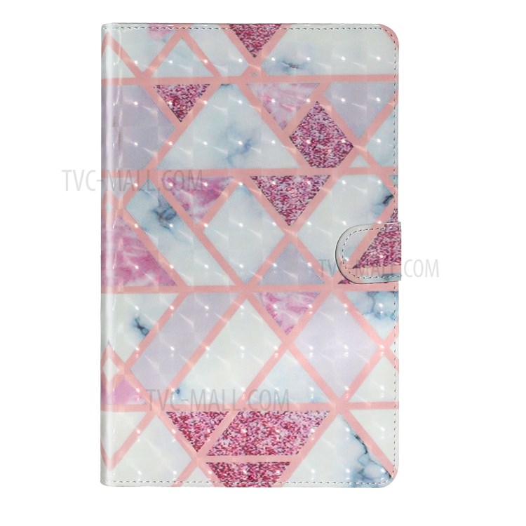 Light Spot Decor Pattern Printing Smart Leather Stand Protective Case for iPad Mini/Mini 2/Mini 3/Mini 4/Mini (2019) 7.9 inch - Pink Marble Pattern-3