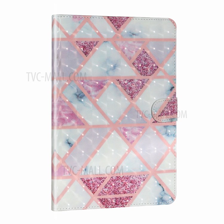 Light Spot Decor Pattern Printing Smart Leather Stand Protective Case for iPad Mini/Mini 2/Mini 3/Mini 4/Mini (2019) 7.9 inch - Pink Marble Pattern-4