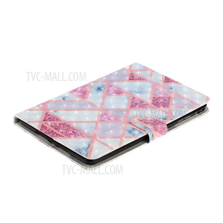 Light Spot Decor Pattern Printing Smart Leather Stand Protective Case for iPad Mini/Mini 2/Mini 3/Mini 4/Mini (2019) 7.9 inch - Pink Marble Pattern-7