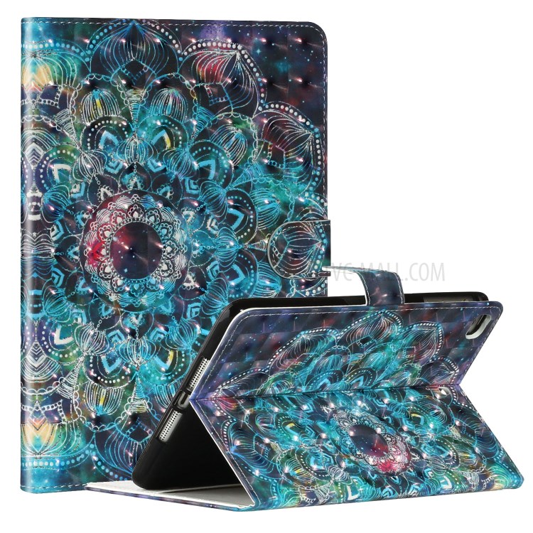 Light Spot Decor Pattern Printing Smart Leather Stand Protective Case for iPad Mini/Mini 2/Mini 3/Mini 4/Mini (2019) 7.9 inch - Mandala Flower-1