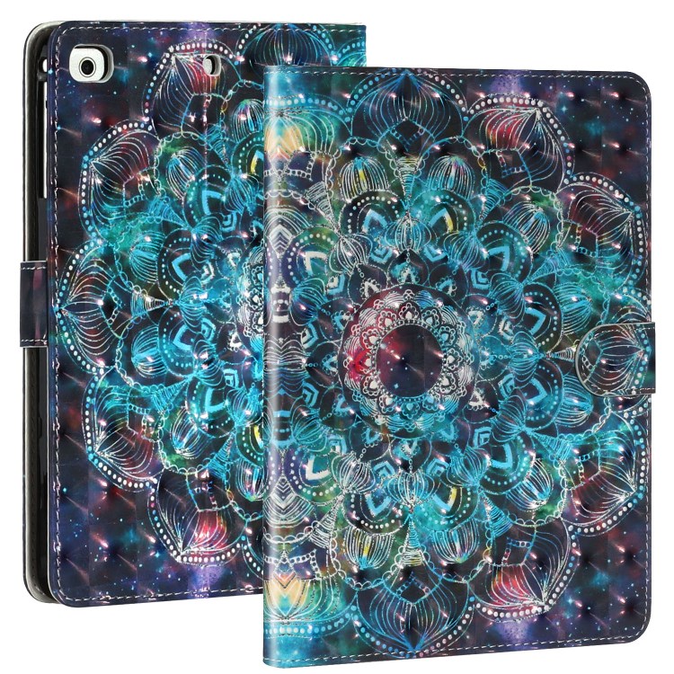 Light Spot Decor Pattern Printing Smart Leather Stand Protective Case for iPad Mini/Mini 2/Mini 3/Mini 4/Mini (2019) 7.9 inch - Mandala Flower-2