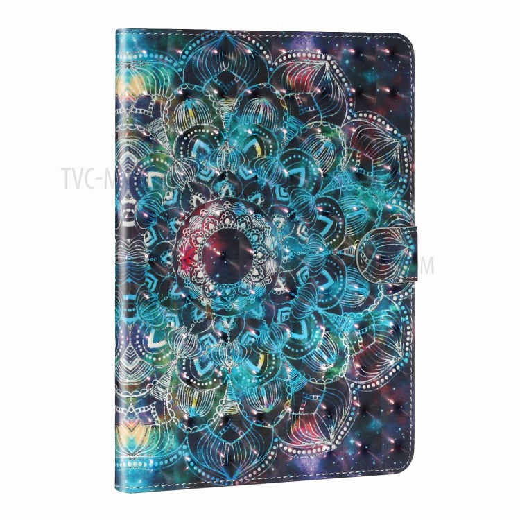 Light Spot Decor Pattern Printing Smart Leather Stand Protective Case for iPad Mini/Mini 2/Mini 3/Mini 4/Mini (2019) 7.9 inch - Mandala Flower-4