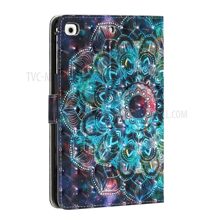 Light Spot Decor Pattern Printing Smart Leather Stand Protective Case for iPad Mini/Mini 2/Mini 3/Mini 4/Mini (2019) 7.9 inch - Mandala Flower-5