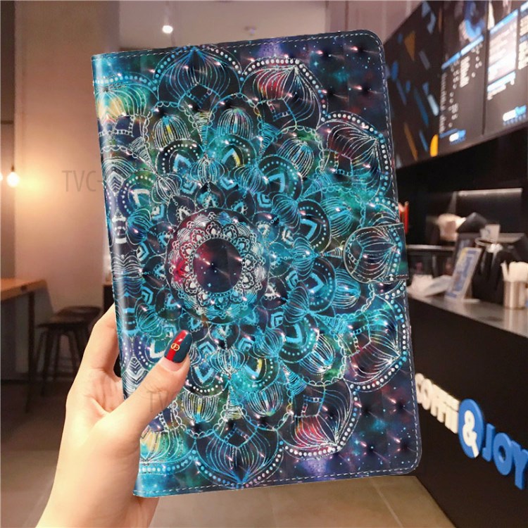 Light Spot Decor Pattern Printing Smart Leather Stand Protective Case for iPad Mini/Mini 2/Mini 3/Mini 4/Mini (2019) 7.9 inch - Mandala Flower-8