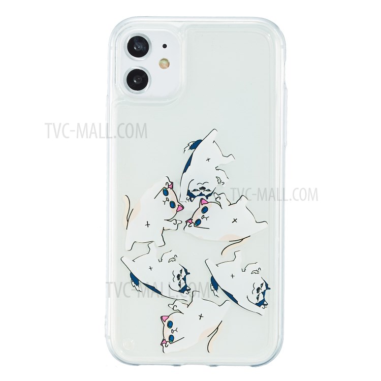 Quicksand with Printing TPU Case for iPhone 11 6.1 inch - Cats-1