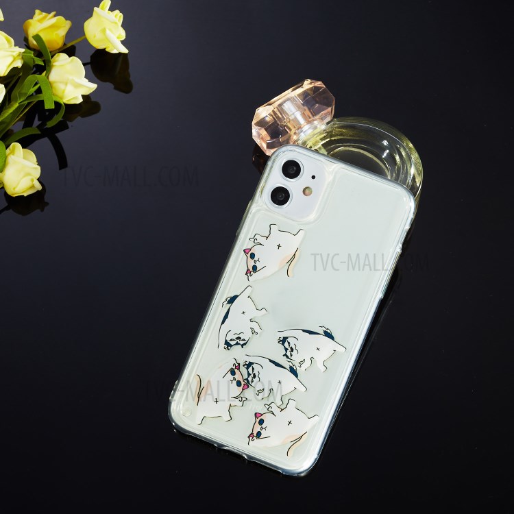 Quicksand with Printing TPU Case for iPhone 11 6.1 inch - Cats-4