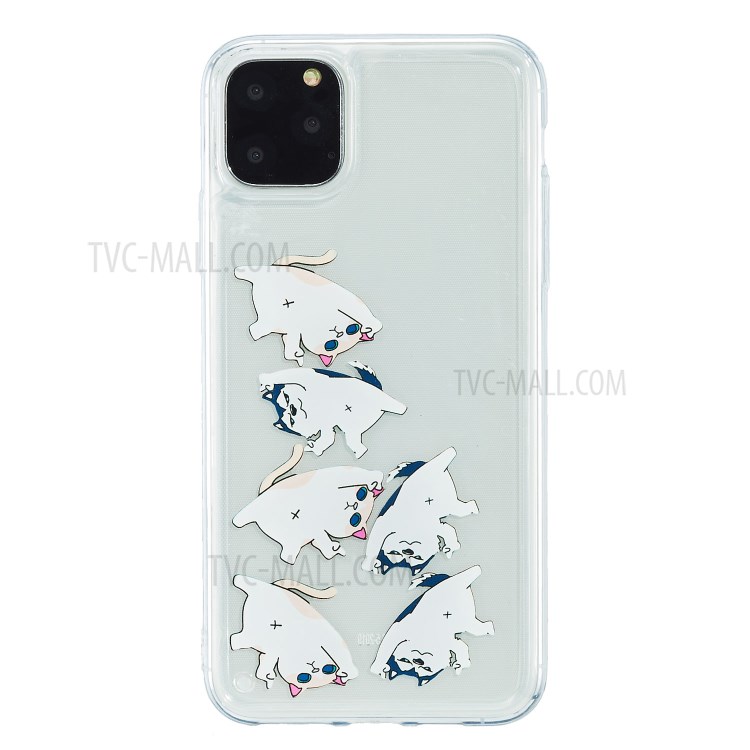 Pattern Printing Skin Quicksand TPU Unique Cover for iPhone 12 mini - Cats-1