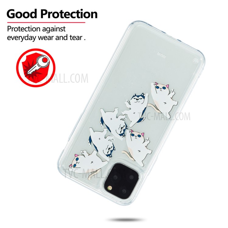 Pattern Printing Skin Quicksand TPU Unique Cover for iPhone 12 mini - Cats-2