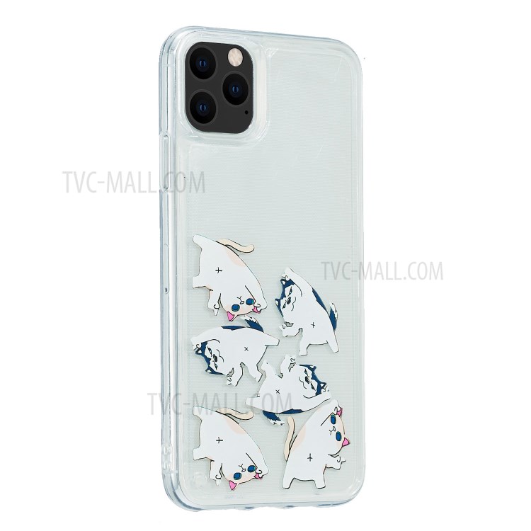 Pattern Printing Skin Quicksand TPU Unique Cover for iPhone 12 mini - Cats-3