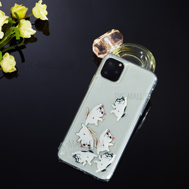 Pattern Printing Skin Quicksand TPU Unique Cover for iPhone 12 mini - Cats-5