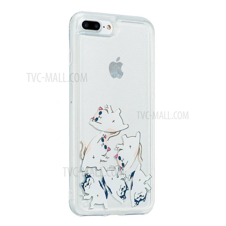 Liquid Floating Pattern TPU Back Phone Case for iPhone 8 Plus/7 Plus/6 Plus/6S Plus 5.5 inch - Animal-3