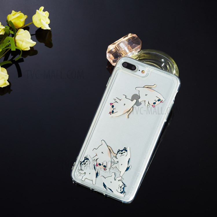 Liquid Floating Pattern TPU Back Phone Case for iPhone 8 Plus/7 Plus/6 Plus/6S Plus 5.5 inch - Animal-5