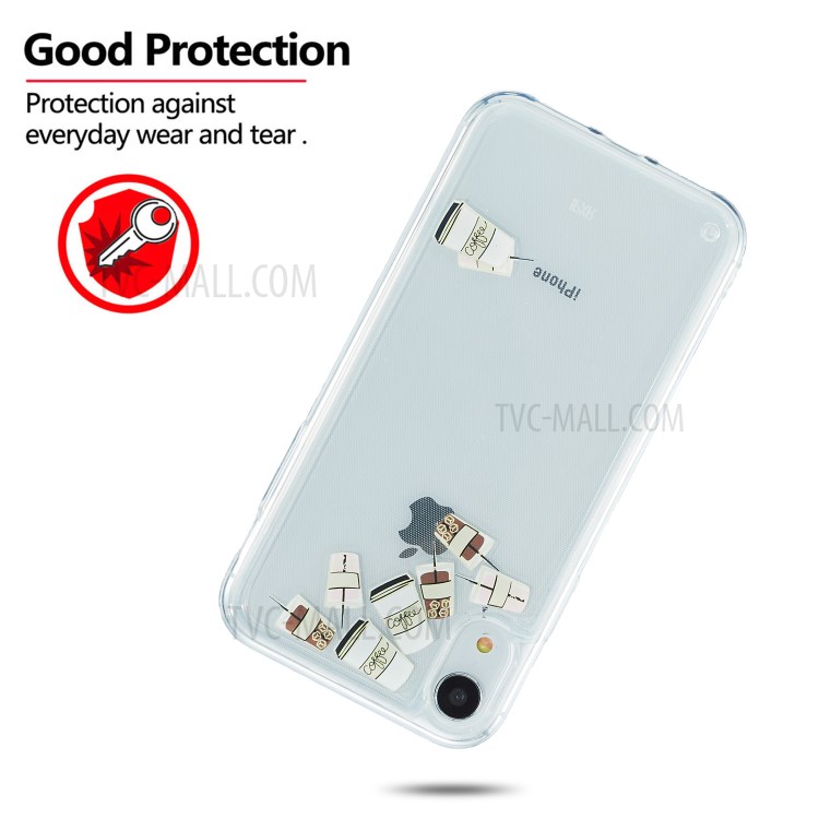 Quicksand Pattern Printing TPU Phone Cover for iPhone XR 6.1-inch - Coffee-2